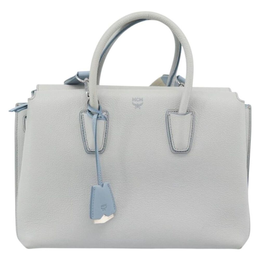 MCM Milla Leather Gray Leather Handbag